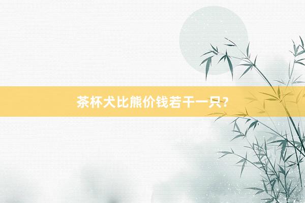 茶杯犬比熊价钱若干一只？